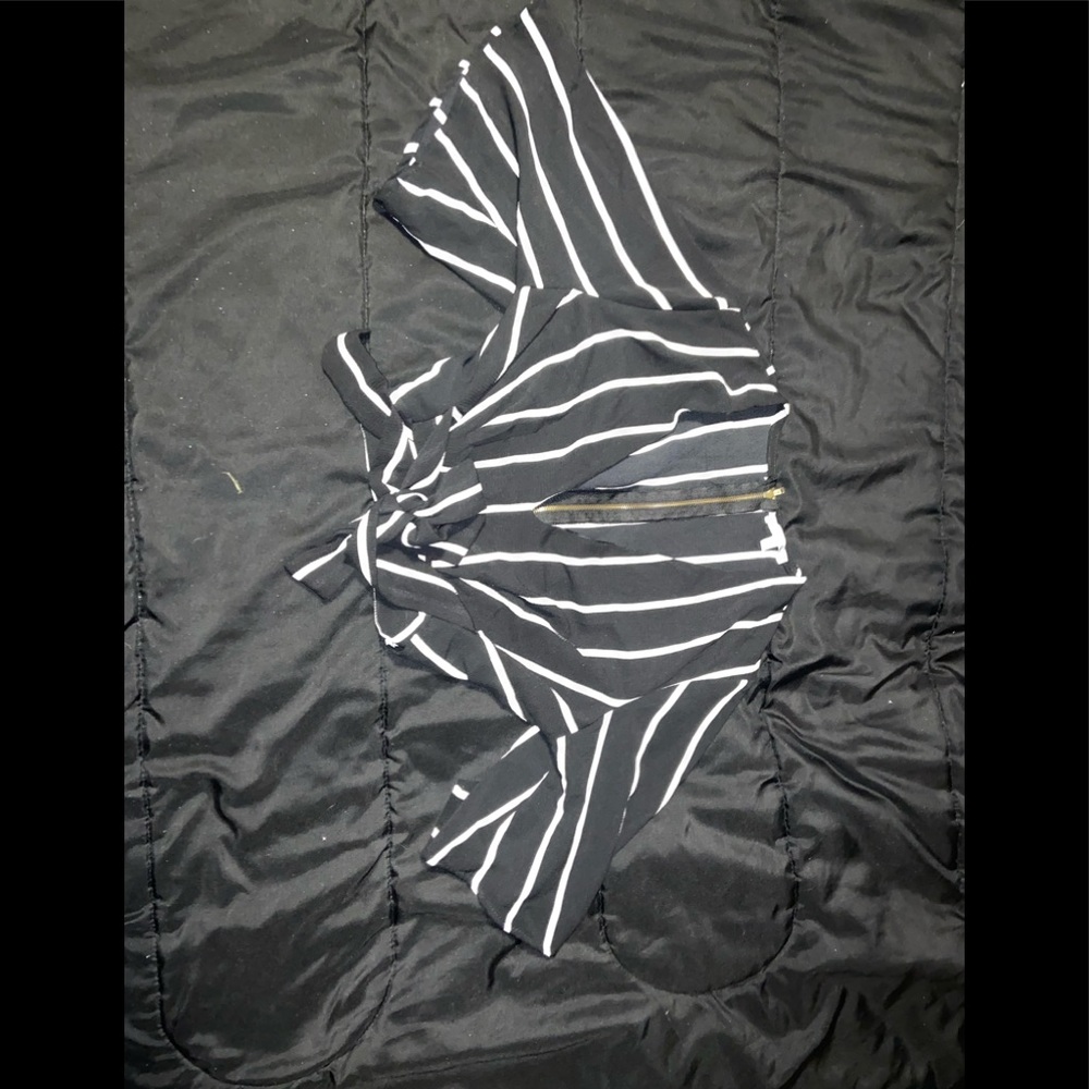 Black and white blouse